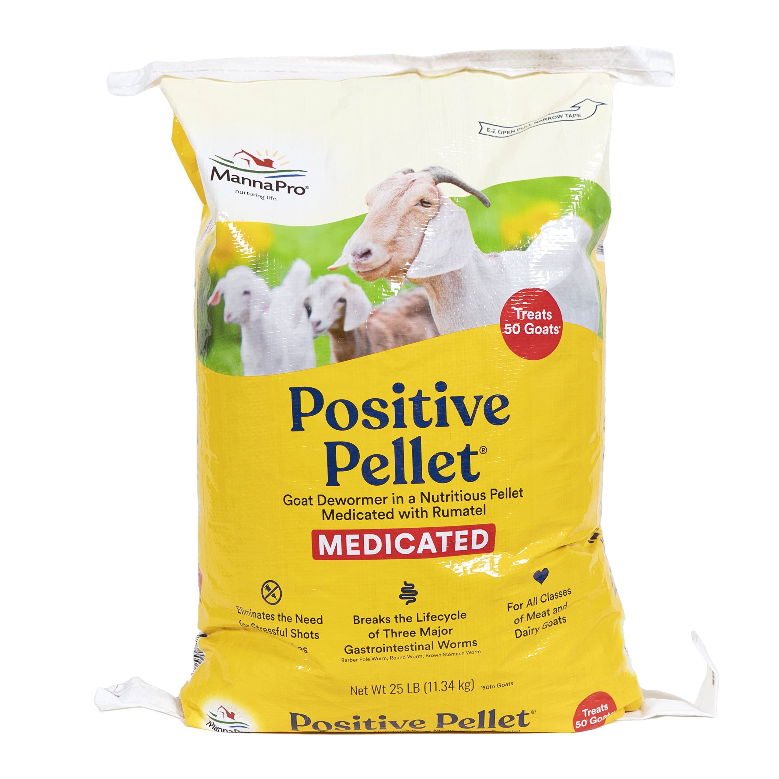 Manna Pro front bag view showing product and clear feeding benefit