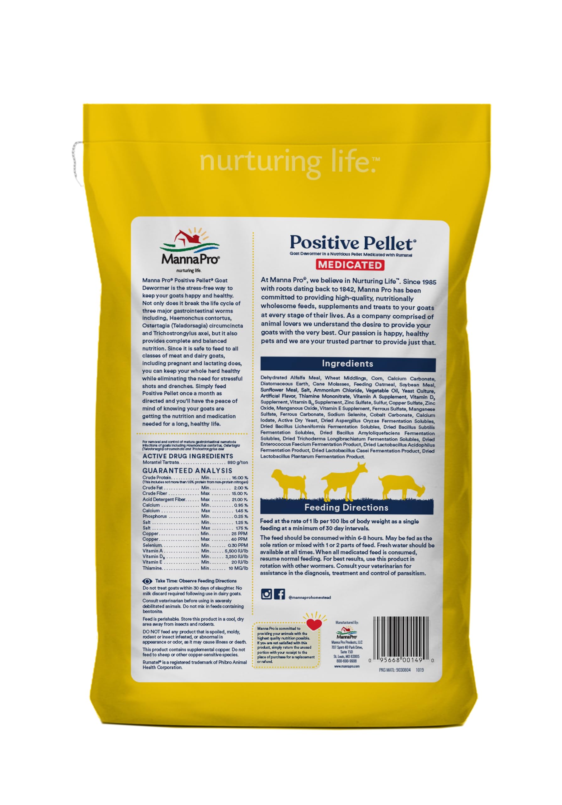 Manna Pro used in pasture with goats showing convenient herd care