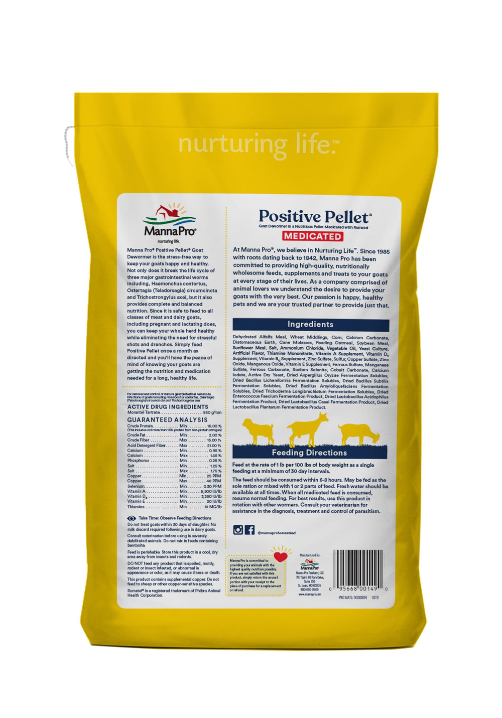 Manna Pro used in pasture with goats showing convenient herd care