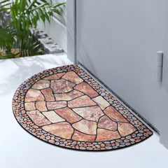 MANO half-circle mat placed in doorway preventing dirt indoors