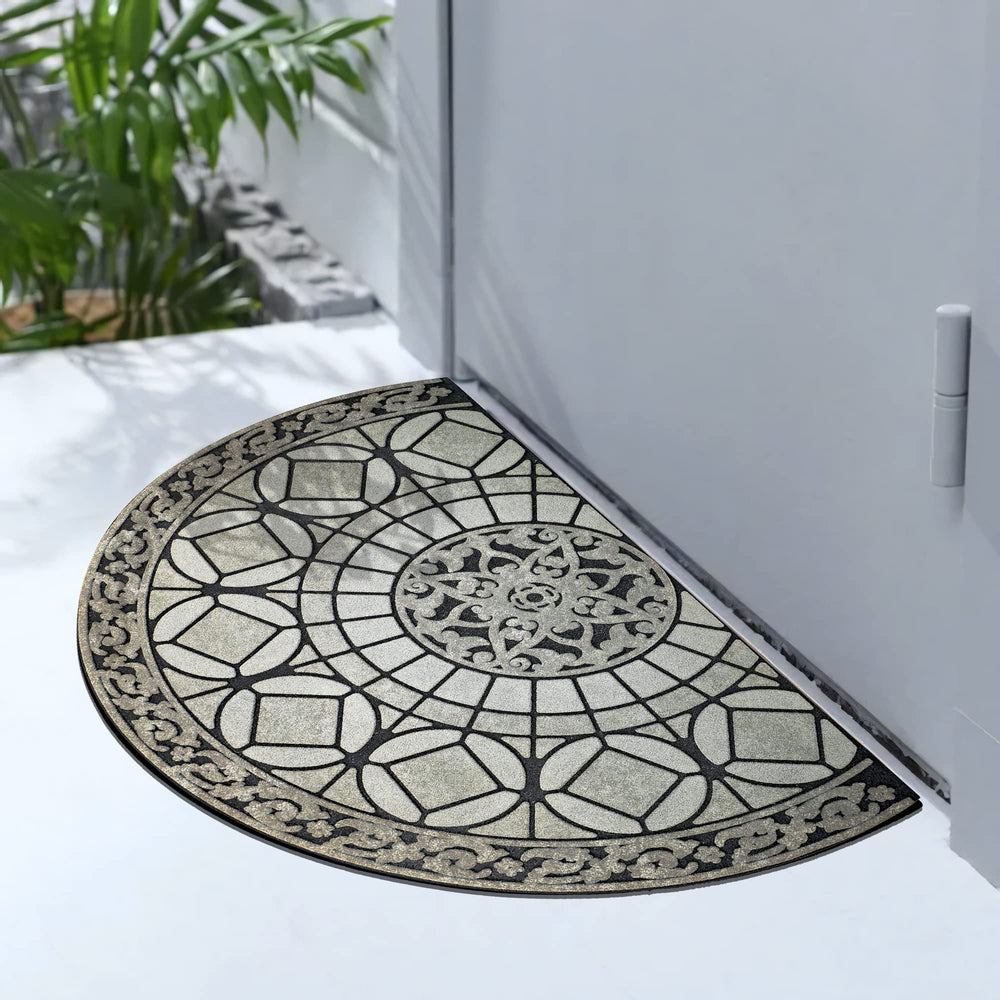 MANO mat placed at porch entry demonstrates secure fit and welcoming look