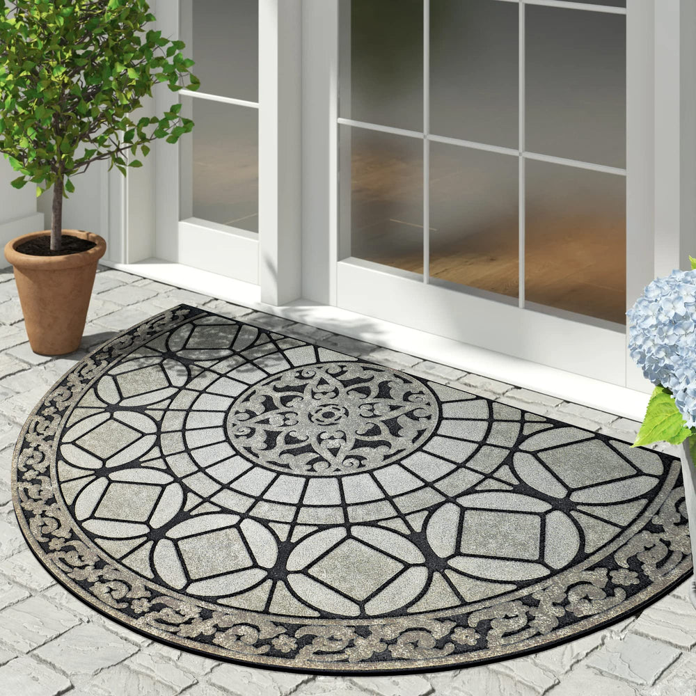 MANO lifestyle image of guest wiping shoes on mat offers practical welcome