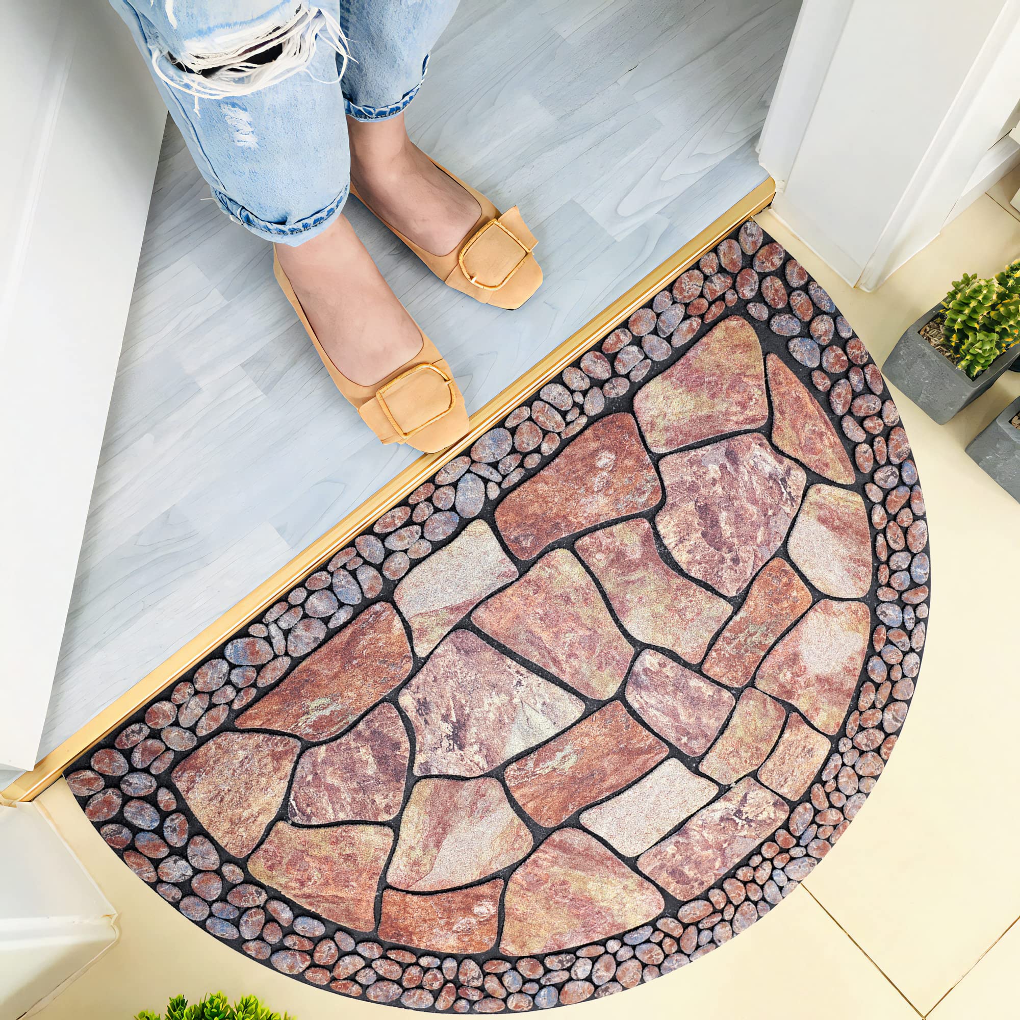 MANO mat styled on outdoor porch enhancing curb appeal