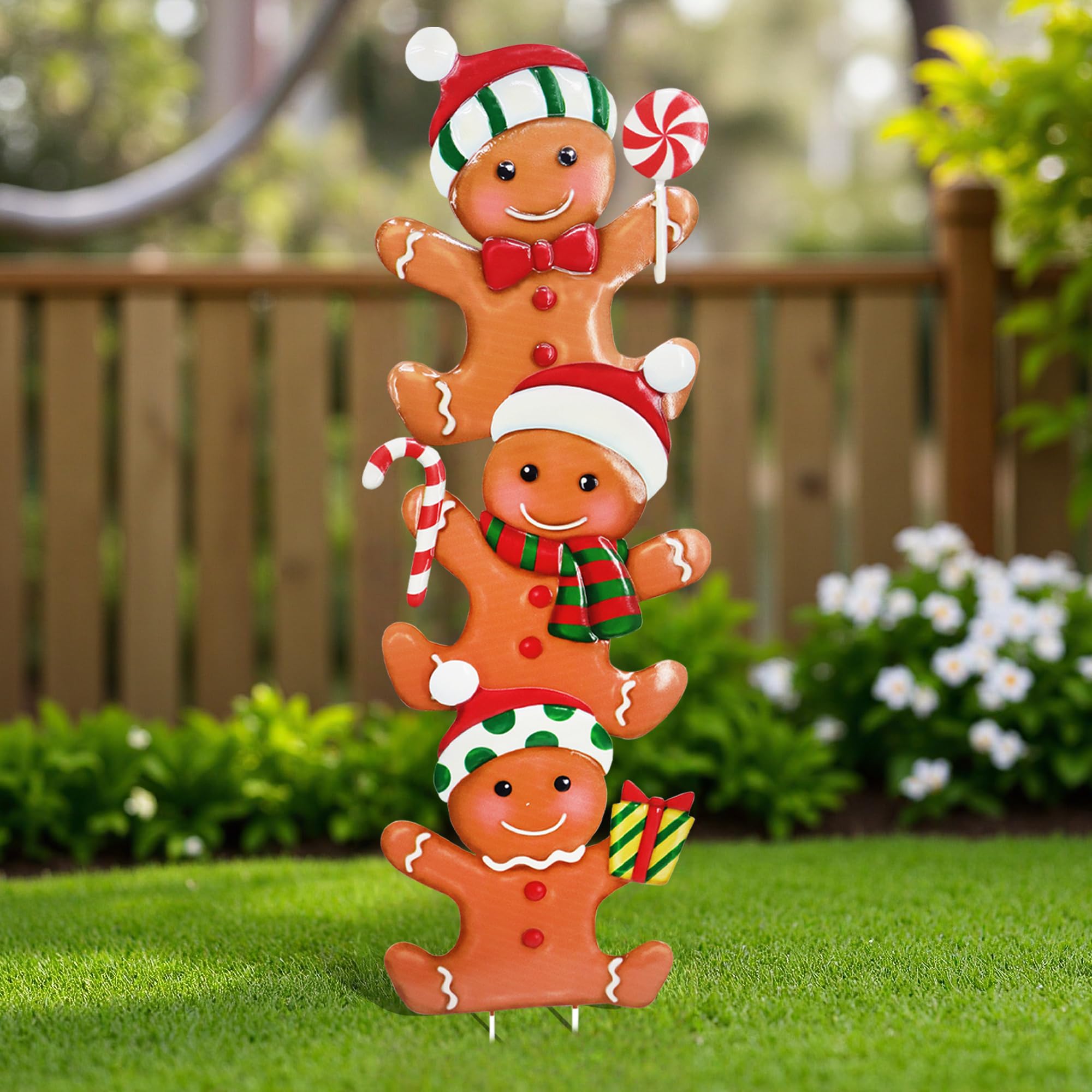 Manortang gingerbread scene on porch illustrating seasonal curb appeal and warmth