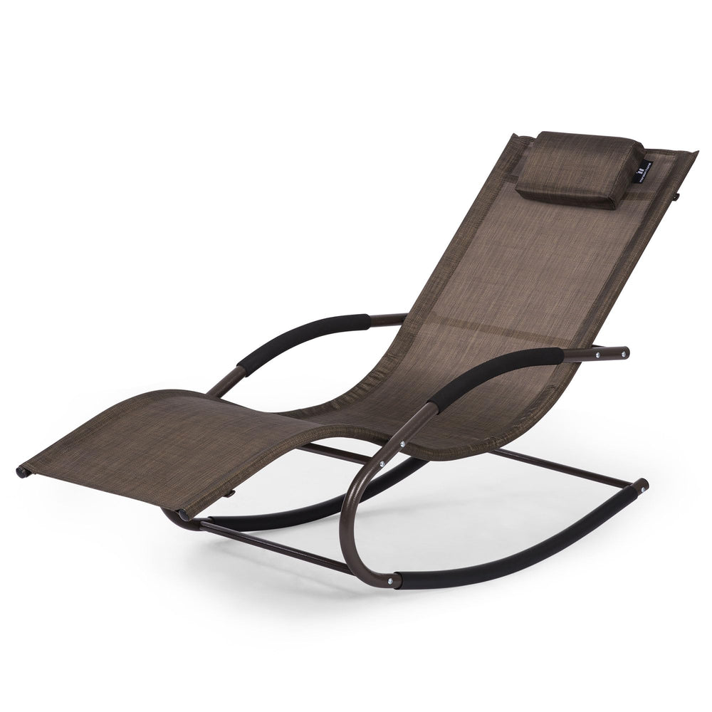 mansion home chaise front view showing complete lounger and stable frame