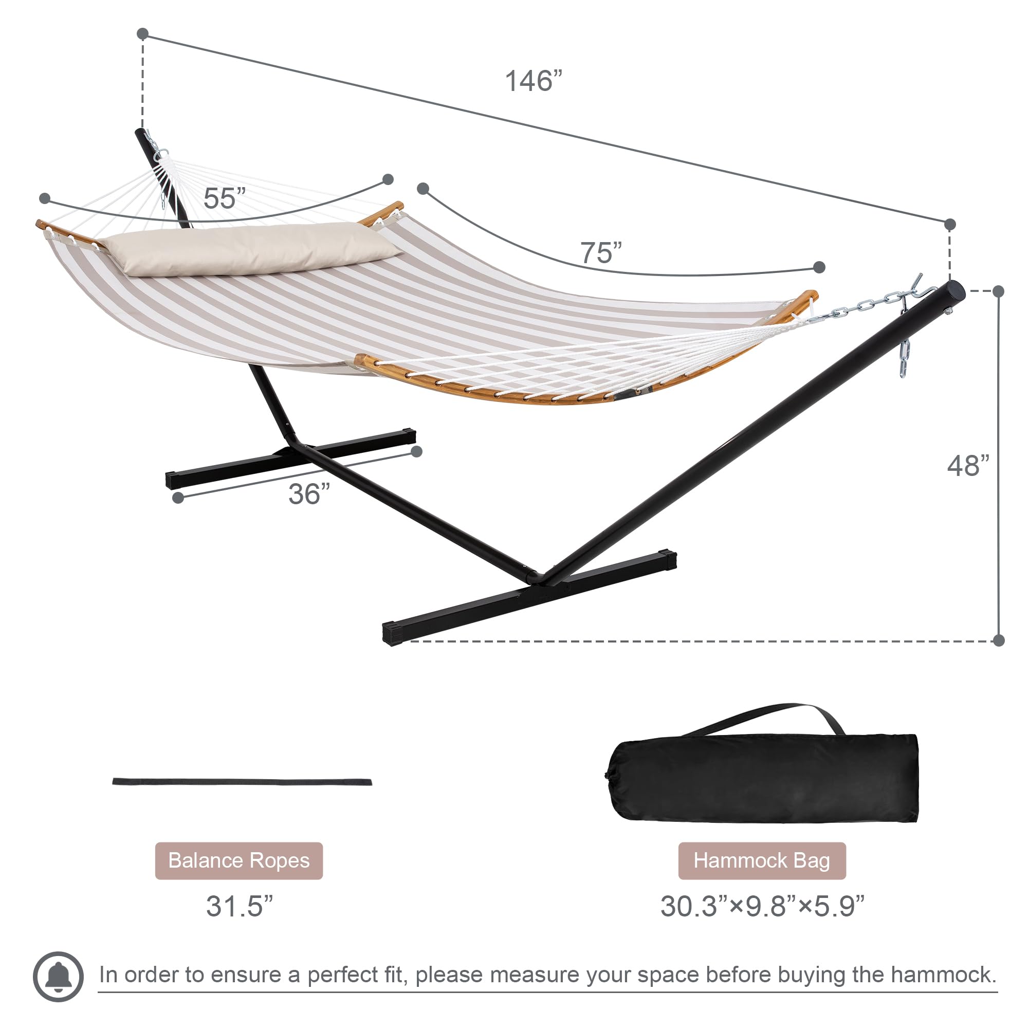 mansion home two people lounging in hammock demonstrating roomy capacity