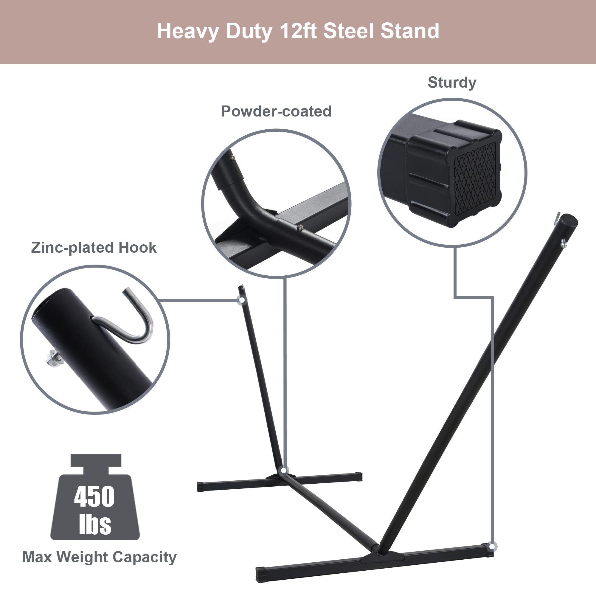 mansion home rolled hammock and spreader bars in carrying bag for portability