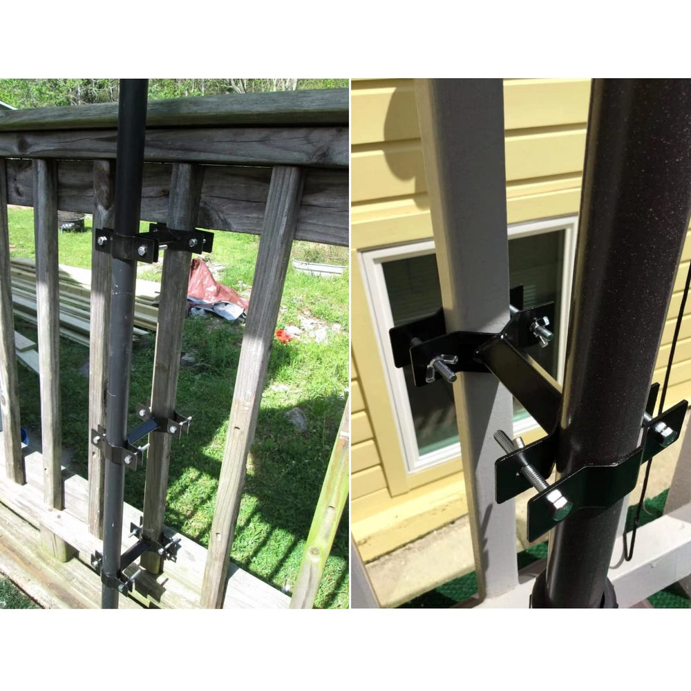 Maosen side profile of clamp holding umbrella pole demonstrating stability benefit
