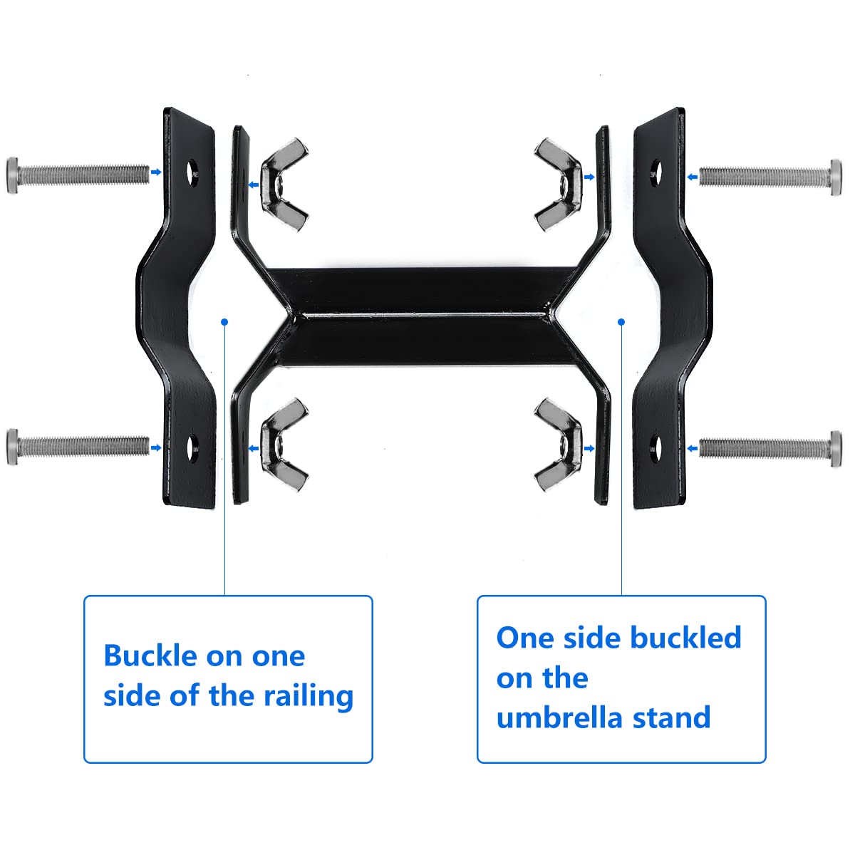 Maosen three clamps laid out to show kit contents and installation ease benefit