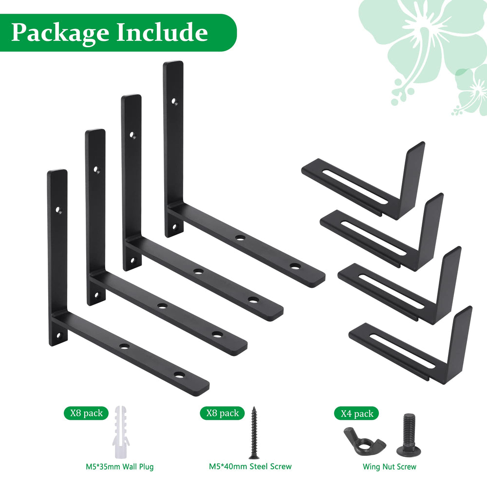Maotong included screws wall plugs and wing nuts for quick installation