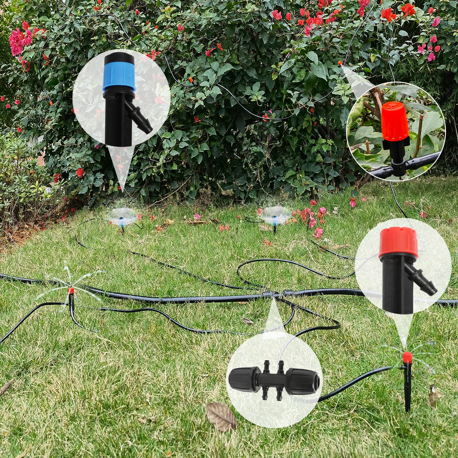 Maotong system installed in container garden delivering direct water to roots