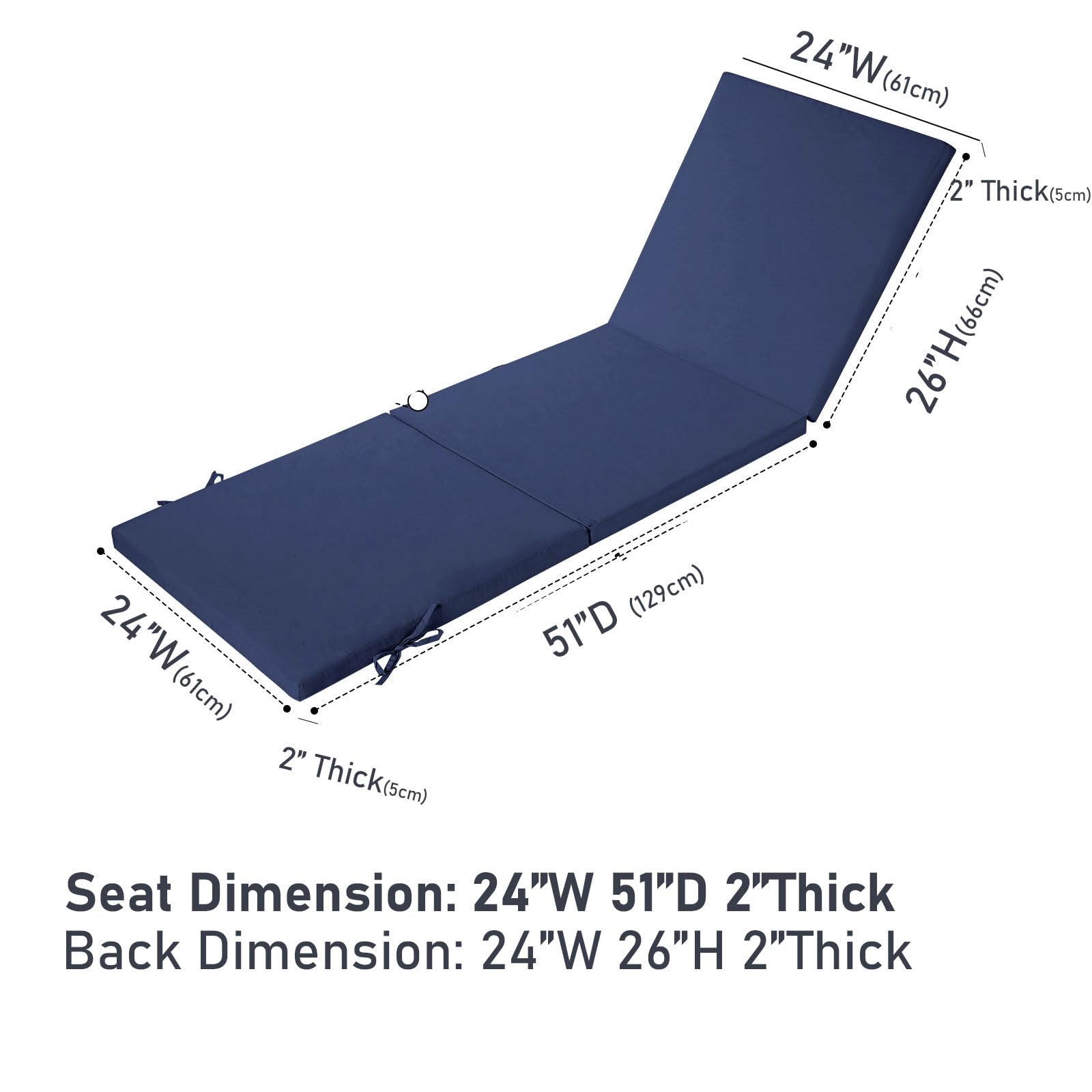 Maphissus cushion placed on a patio chaise showing weatherproofing and comfortable lounging benefit