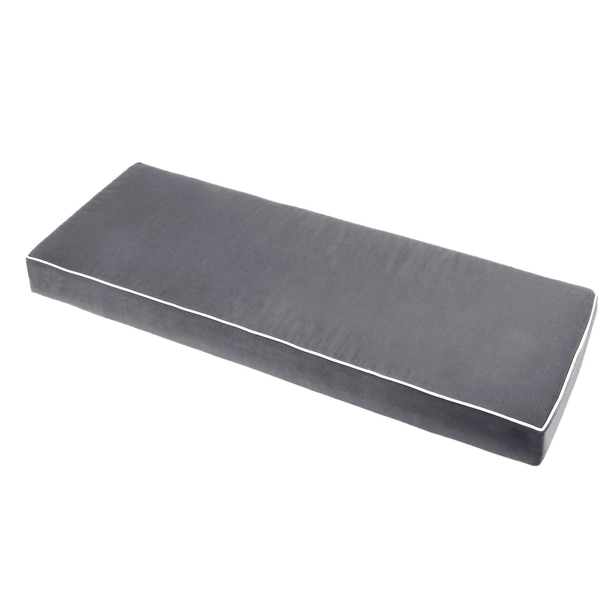 Maphissus front view bench cushion on bench shows neat finish and comfort