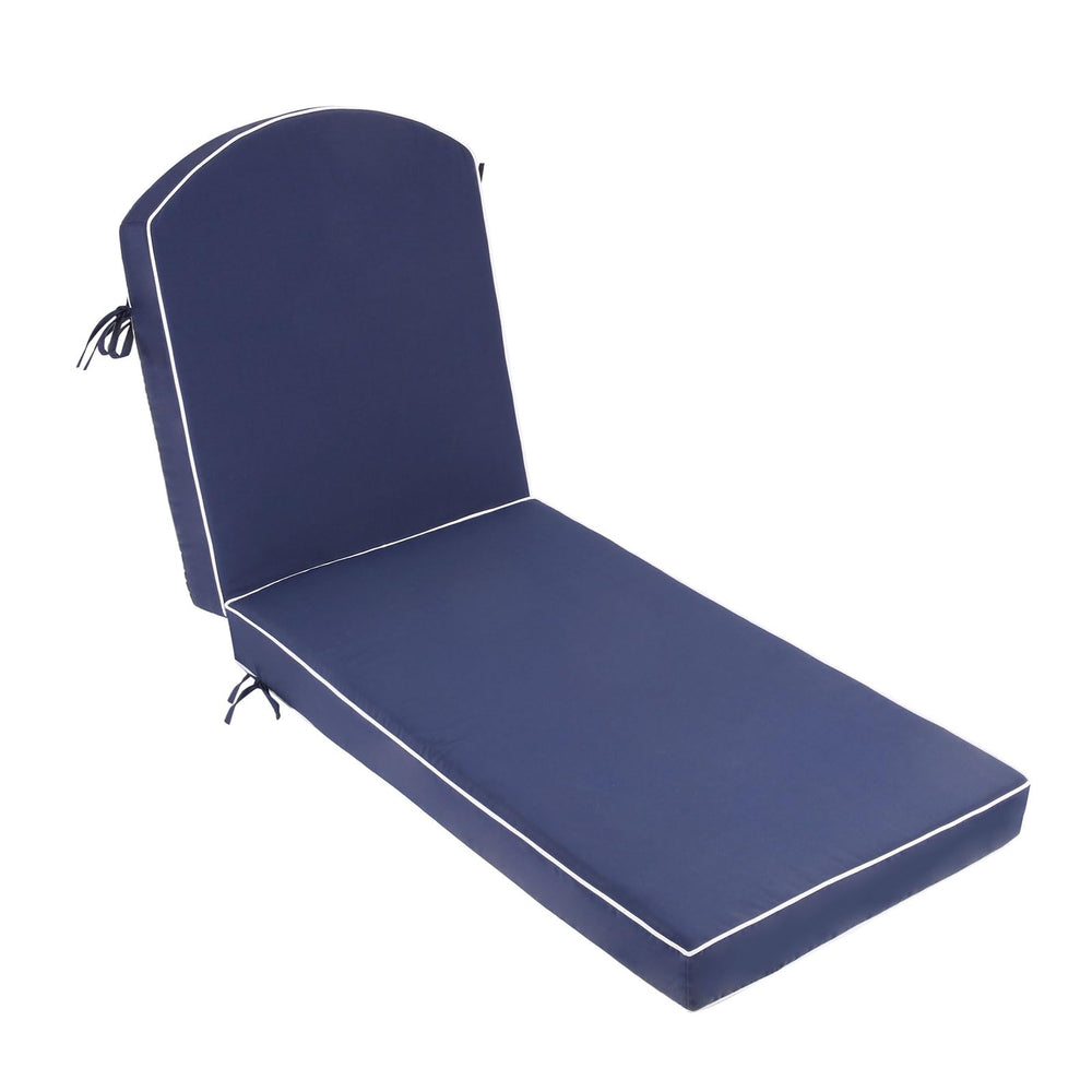 Maphissus front view of extra-wide chaise cushion showing full coverage and fit