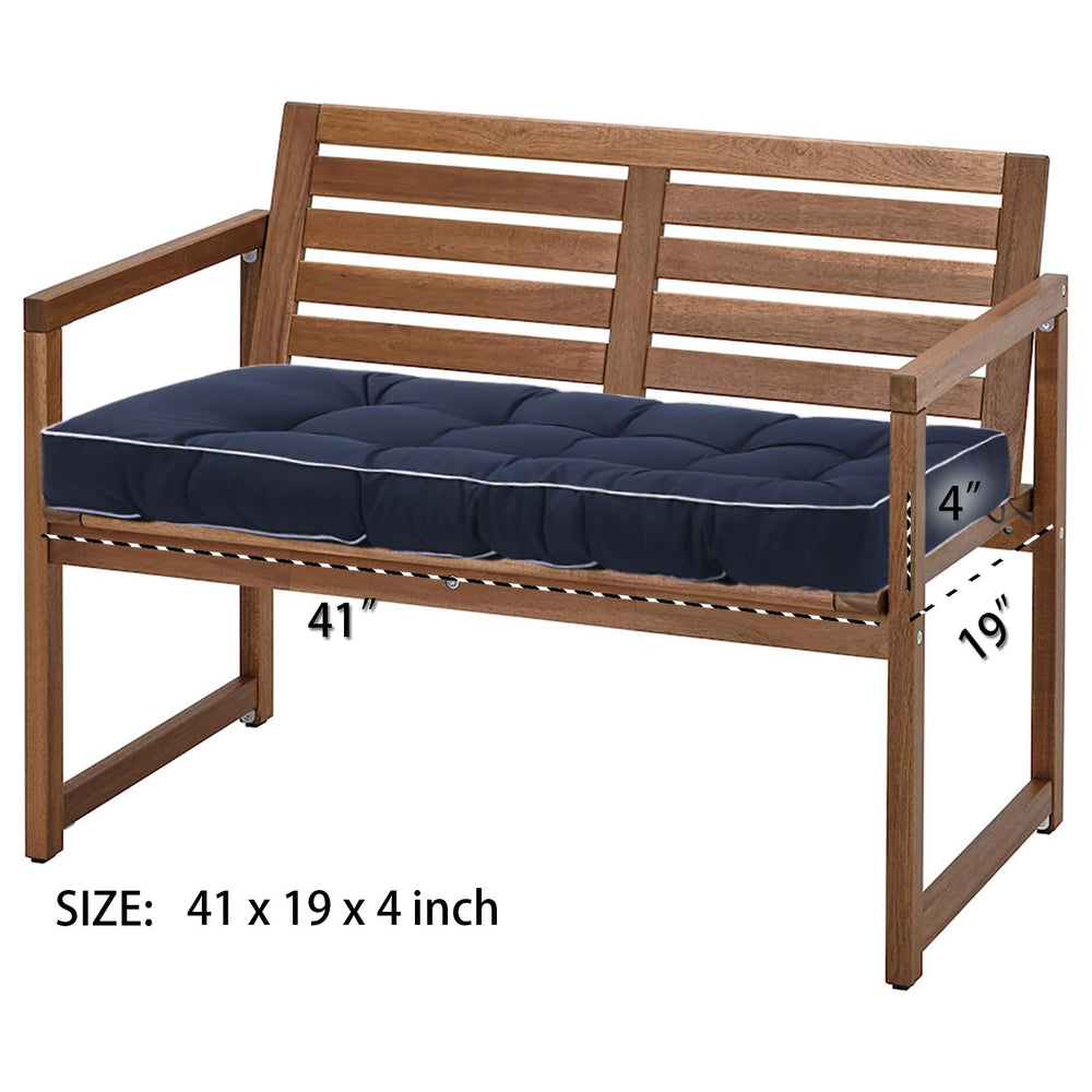 Maphissus cushion on porch swing demonstrating secure, comfortable seating benefit