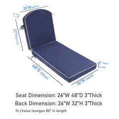 Maphissus reinforced corner ties double-stitched to secure cushion in wind