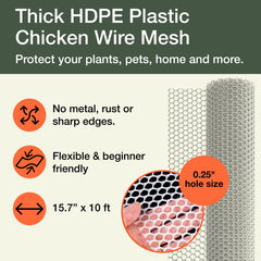 MaPorch close-up of 0.25 inch hexagonal mesh emphasizing chew-resistant strength