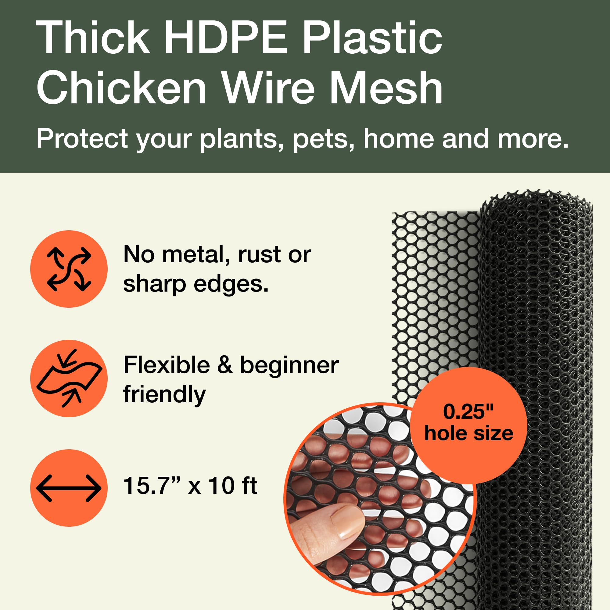 MaPorch close-up of HDPE mesh texture demonstrating chew resistance