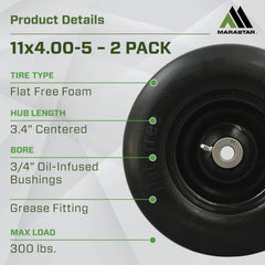 MARASTAR close-up tread detail highlighting smooth tread that protects turf