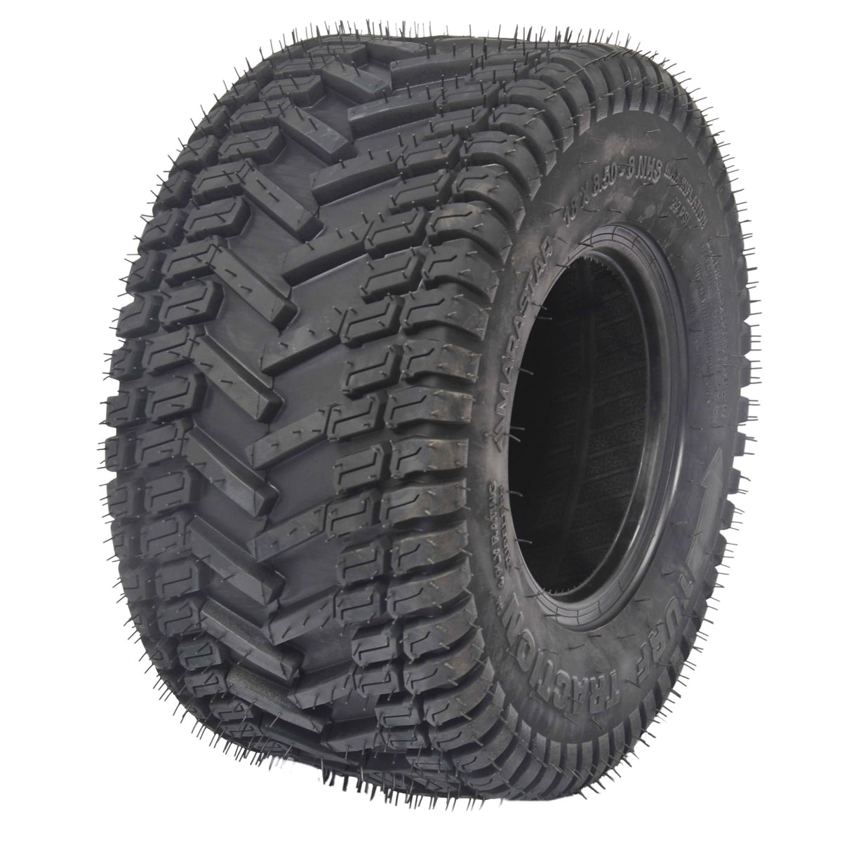 MARASTAR front view showing full tread profile for improved stability