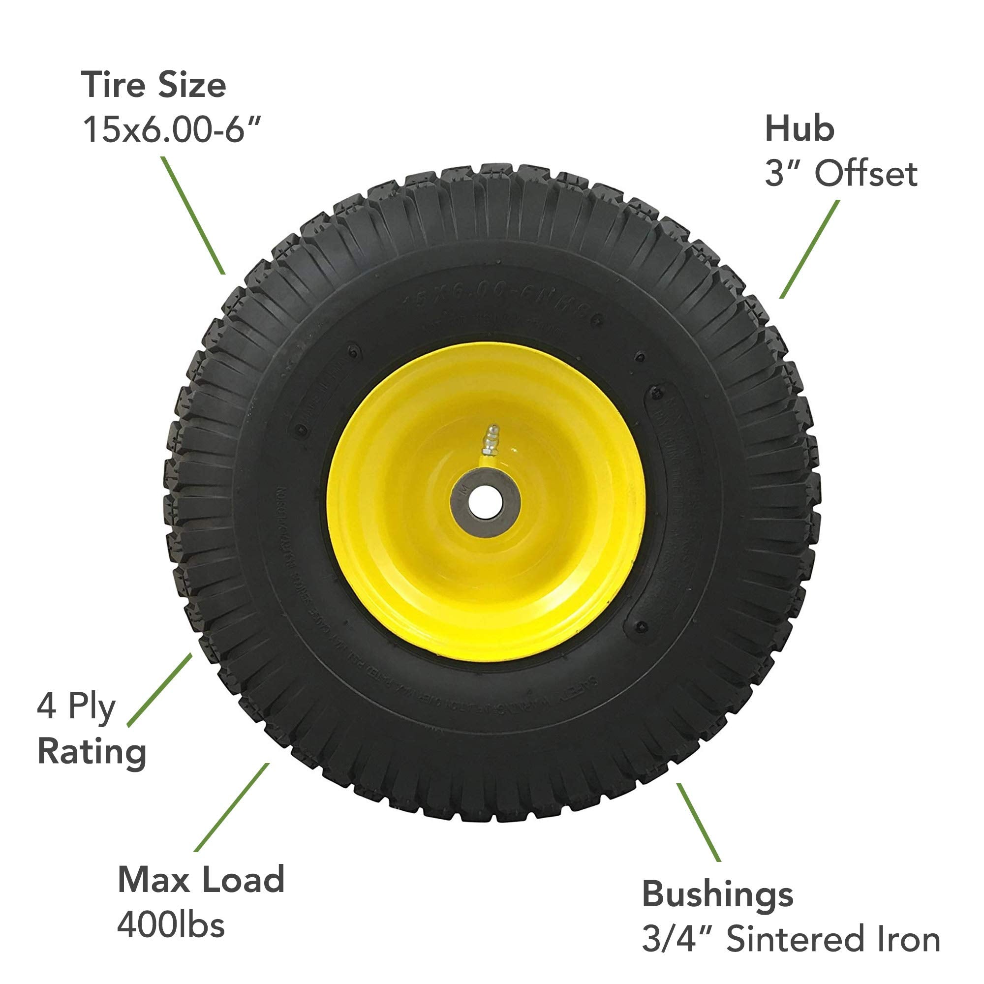 MARASTAR hub and 3/4" bushing detail highlighting durable oil-impregnated bearing benefit