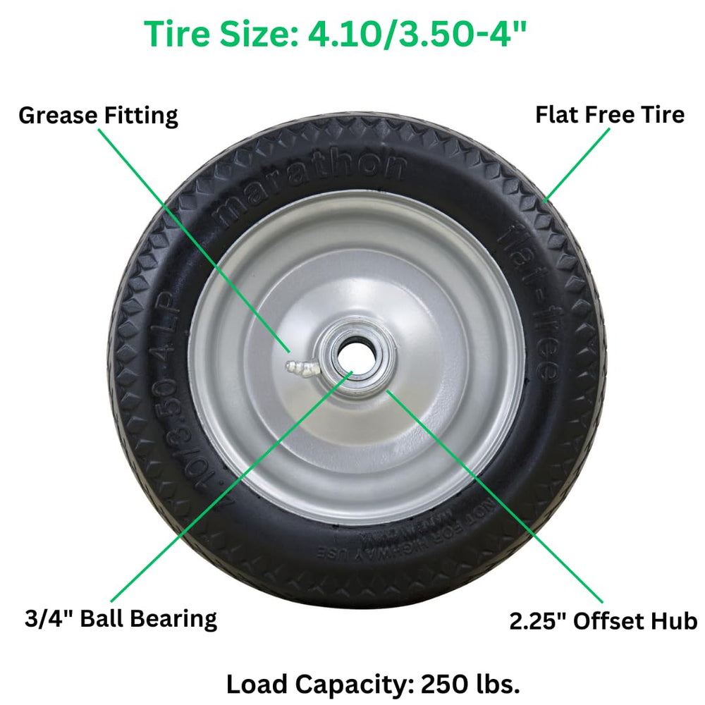 Marathon bearing detail with 3/4 inch ball bearings for reliable spinning