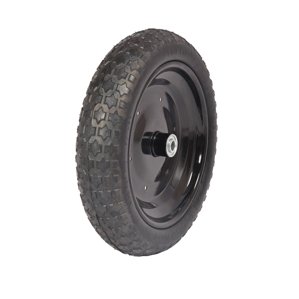 Marathon front profile wheel showing tire and hub, durable replacement benefit