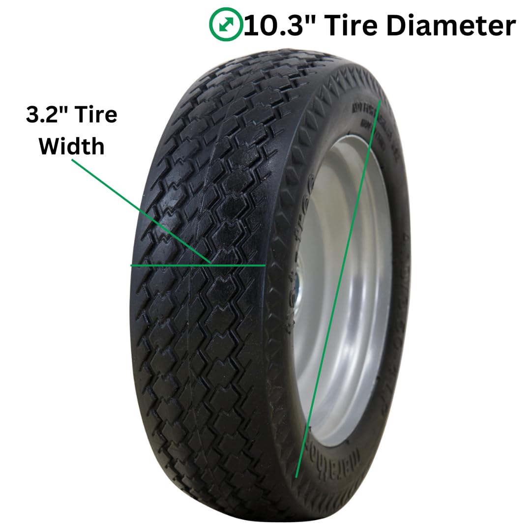 Marathon wheel in use on a hand truck reducing downtime and flats