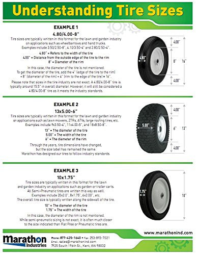 Marathon wheel in lawn mower setting offering puncture-free performance