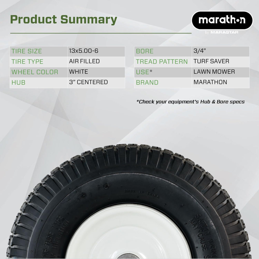 Marathon size comparison beside a ruler illustrating 6-inch rim scale and fit clarity