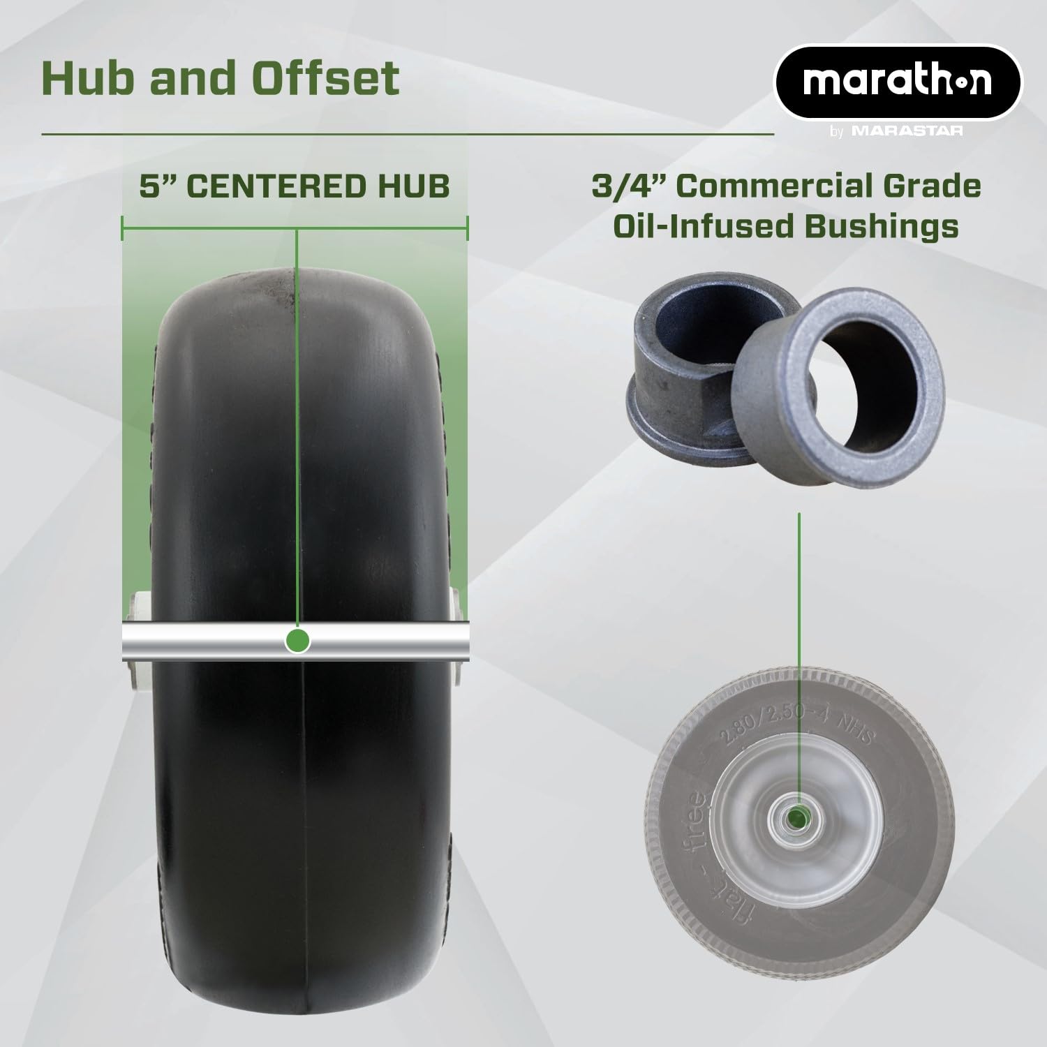 Marathon tire sidewall markings close-up showing size verification