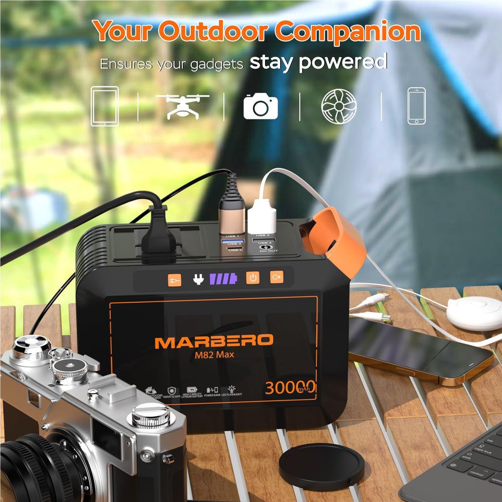 MARBERO folded 30W solar panel compact for travel and easy storage