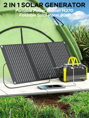 MARBERO folded 30W solar panel compact for easy transport and storage