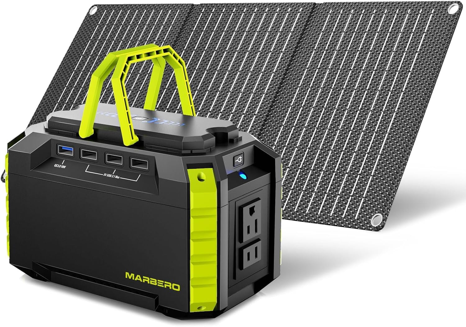 MARBERO power station front view showing ports and dependable portable power