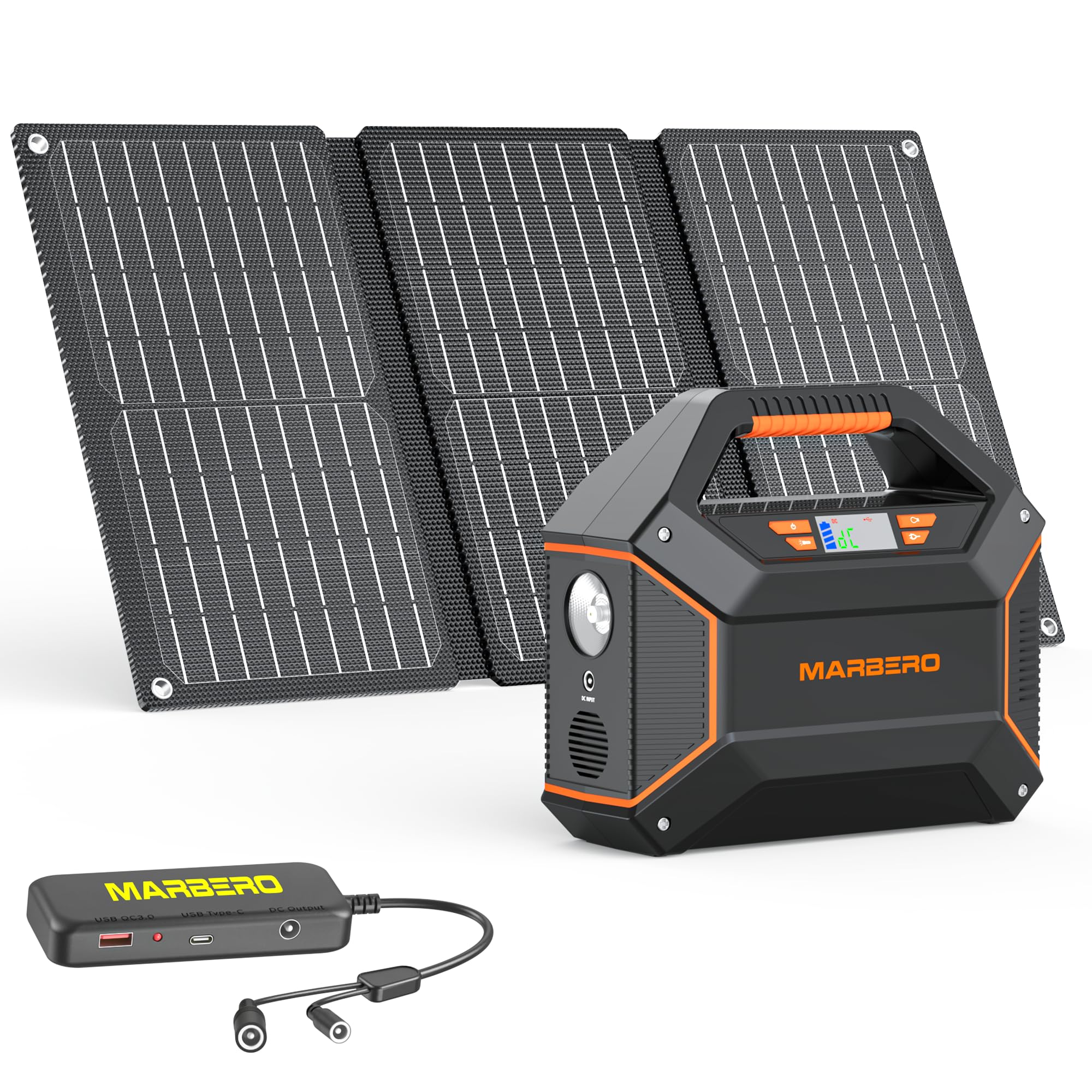 MARBERO power station front view showing ports and compact design benefit