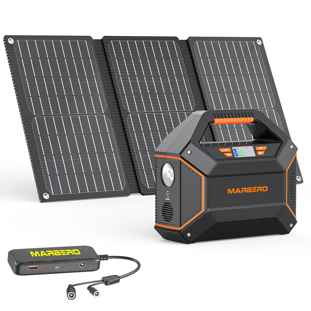 MARBERO power station front view showing ports and compact design benefit