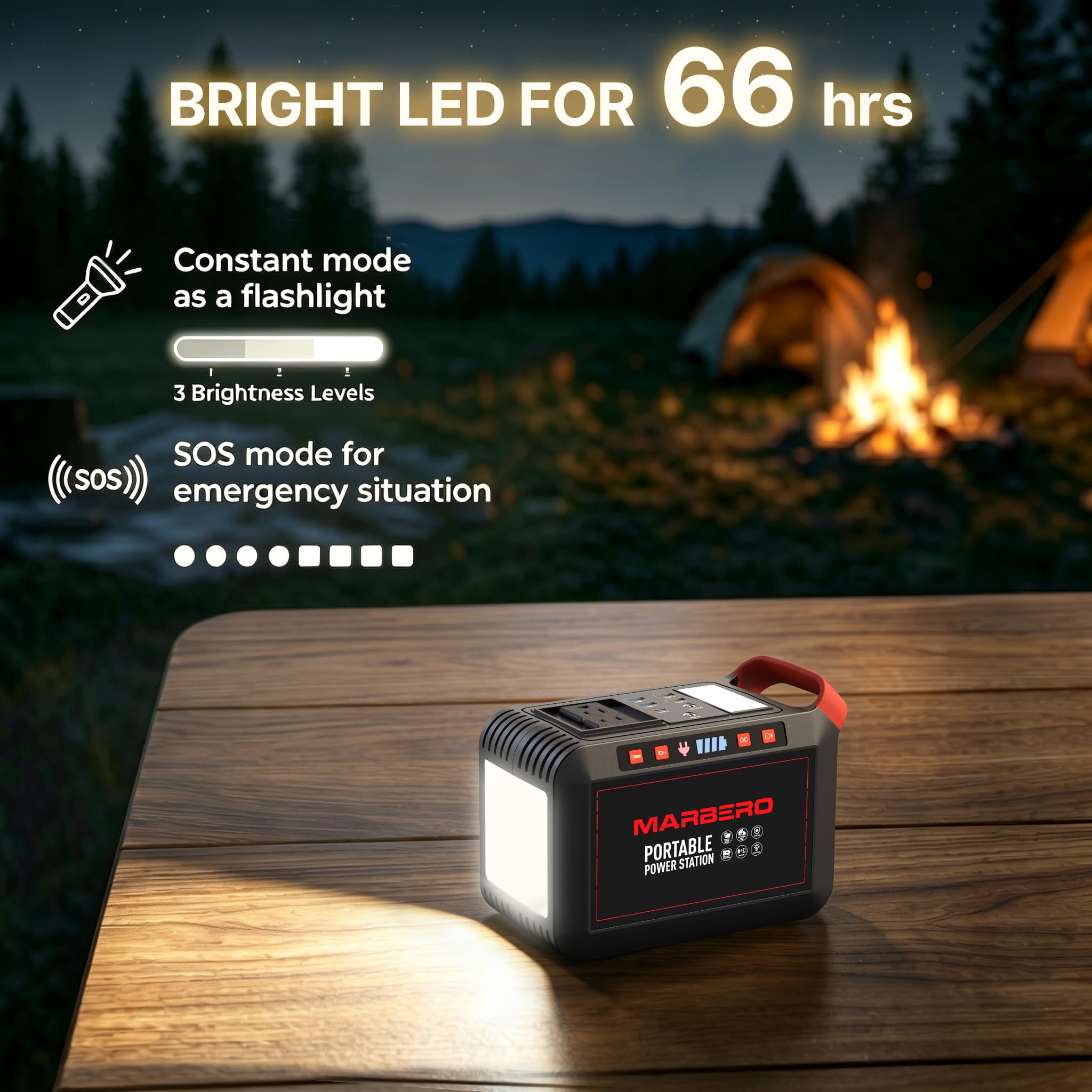 MARBERO powering a laptop outdoors for reliable remote work or travel