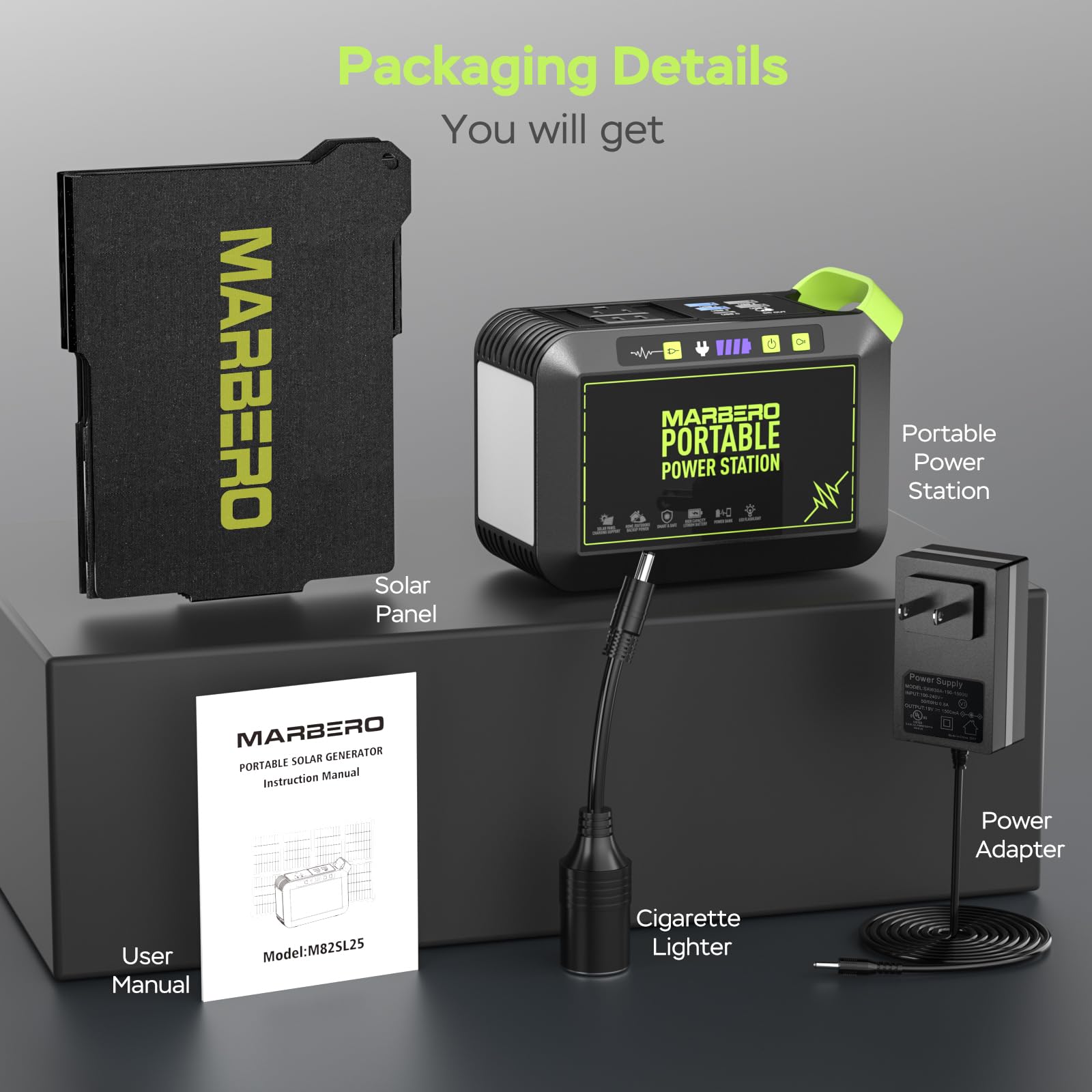 MARBERO built-in flashlight and SOS strobe illuminated for emergency signaling