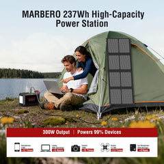 MARBERO LED flashlight active in dark showing strobe and SOS emergency lighting