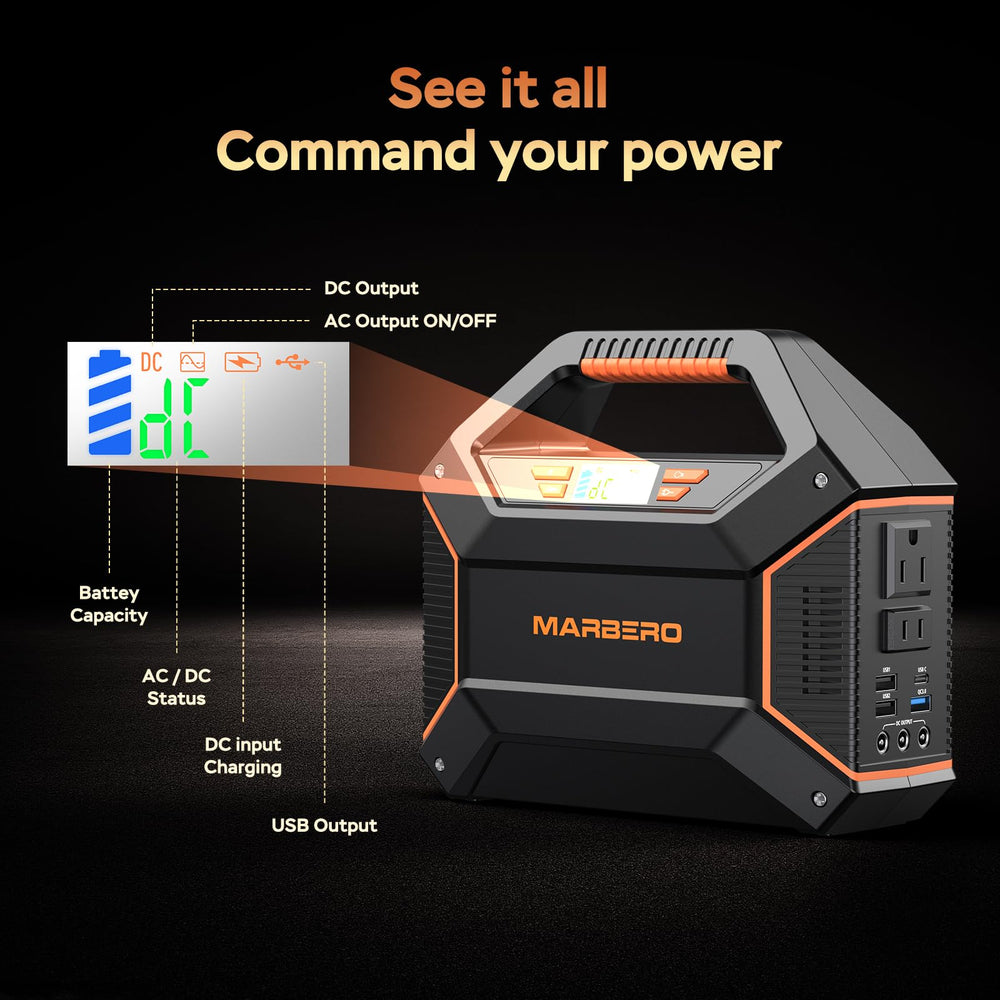 MARBERO LED flashlight lit demonstrating steady, SOS, and strobe modes