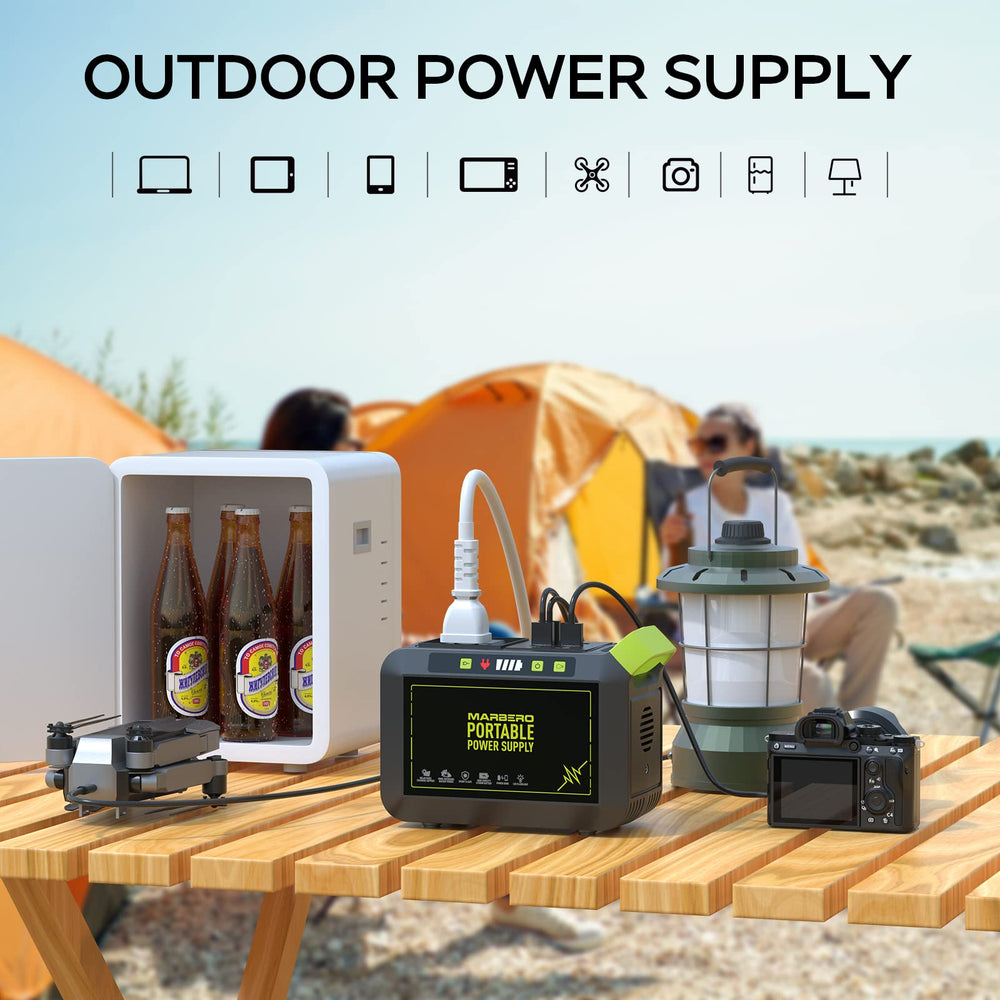 MARBERO LED lantern lighting a tent to provide bright emergency illumination