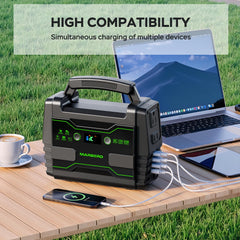 MARBERO powering an AC device demonstrating reliable outlet use benefit