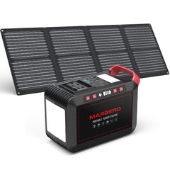 MARBERO M823 front view showing outlets and compact design for portable power