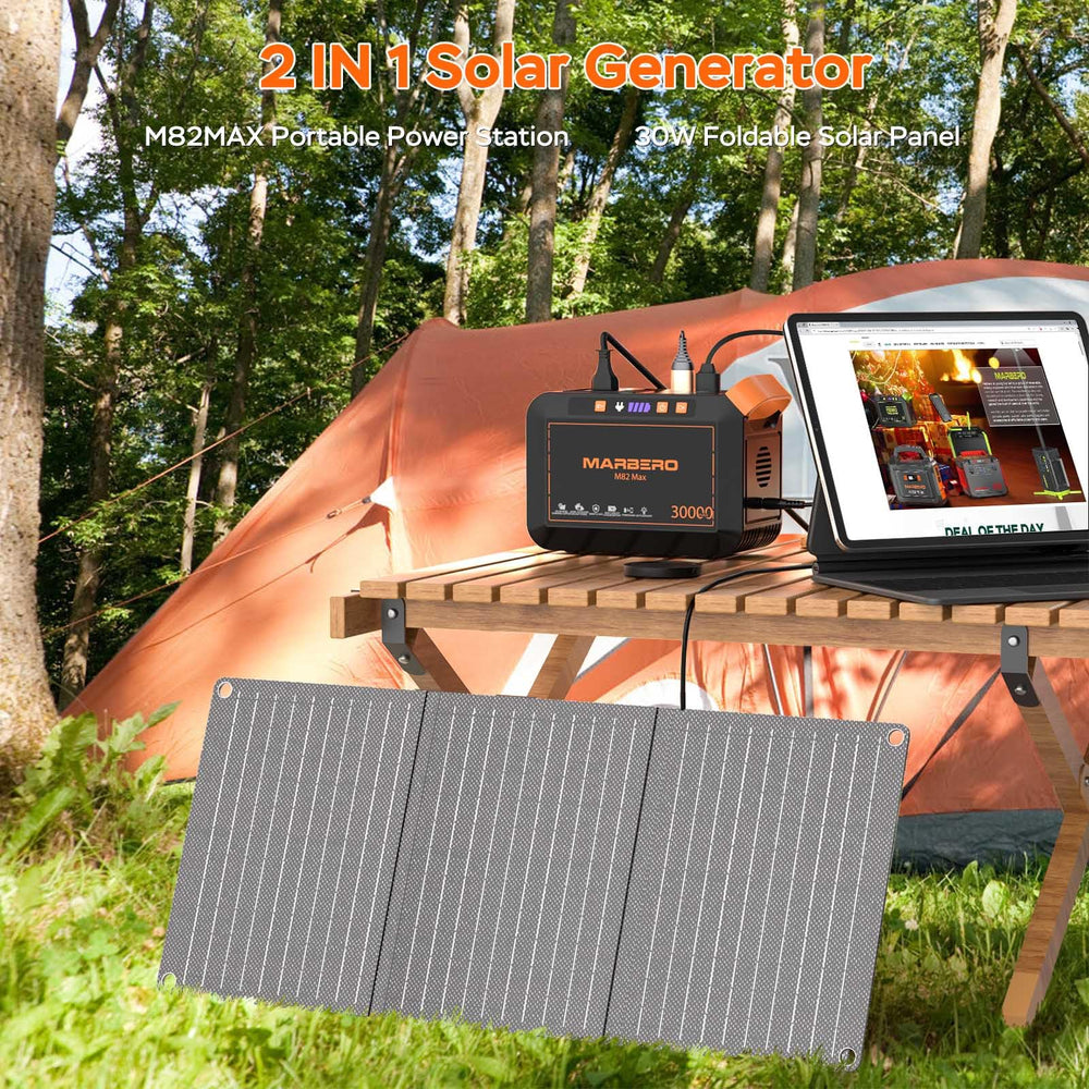 MARBERO folded panel beside hands showing scale and lightweight advantage