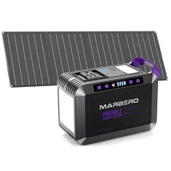 MARBERO power station front view showing ports and compact design benefit portable charging