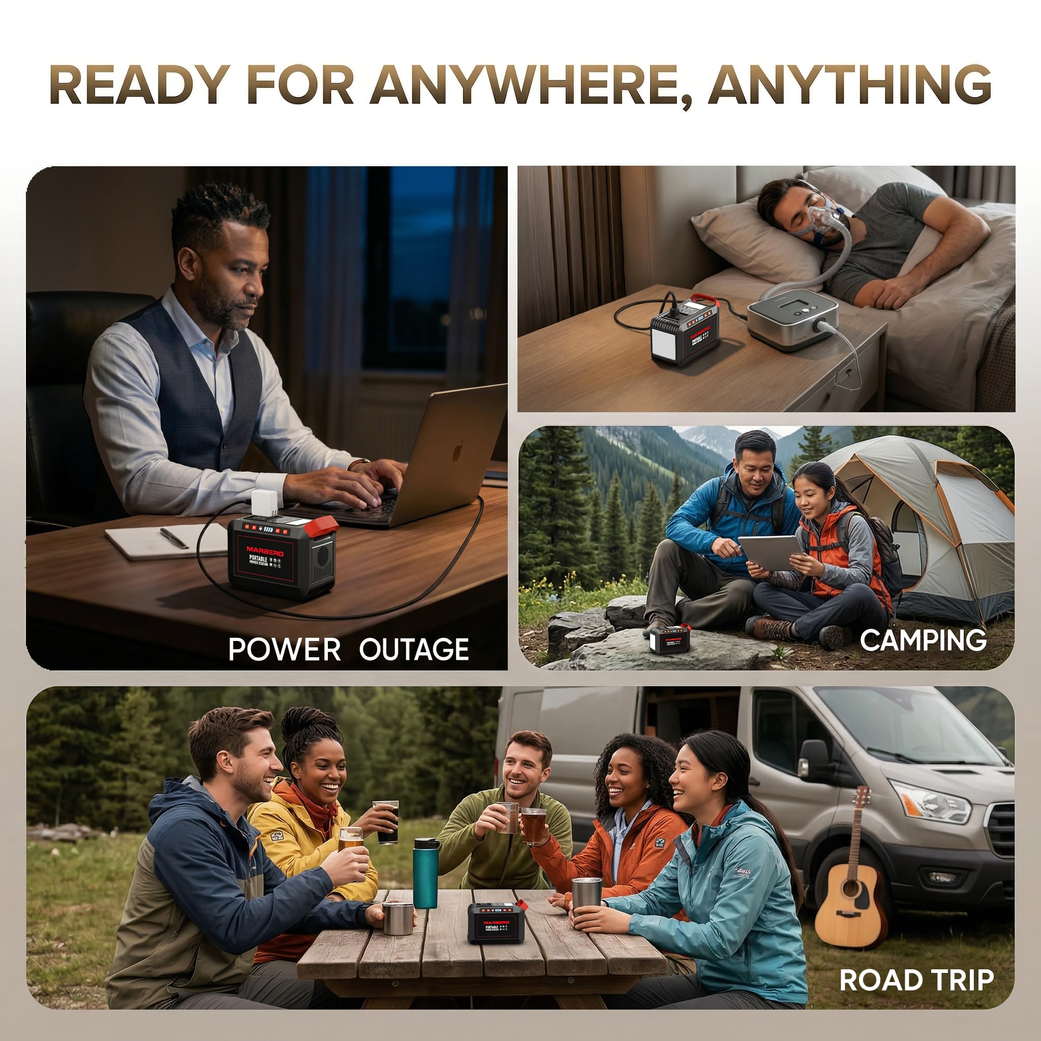 MARBERO held in hand to show compact size and easy portability