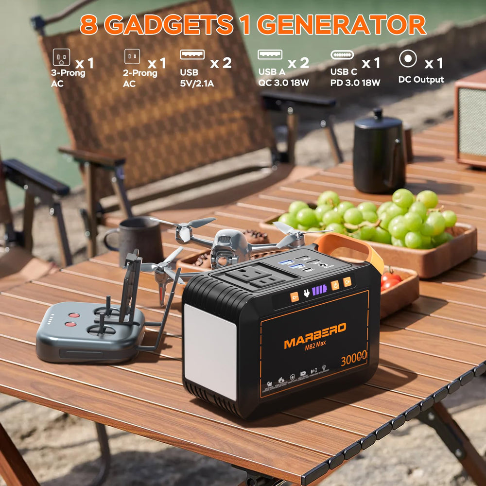 MARBERO solar panel unfolded in sunlight charging faster off-grid