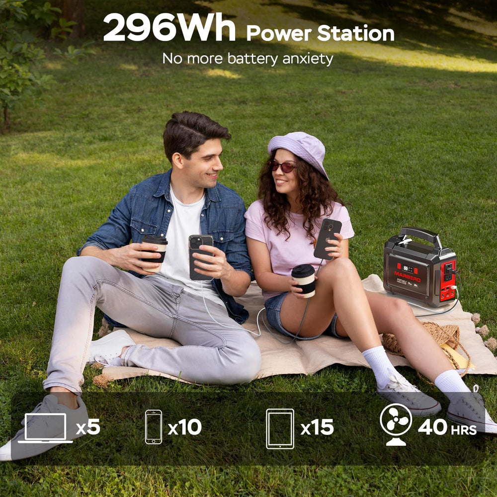 MARBERO USB-A, QC3.0 and USB-C ports detail for fast device charging