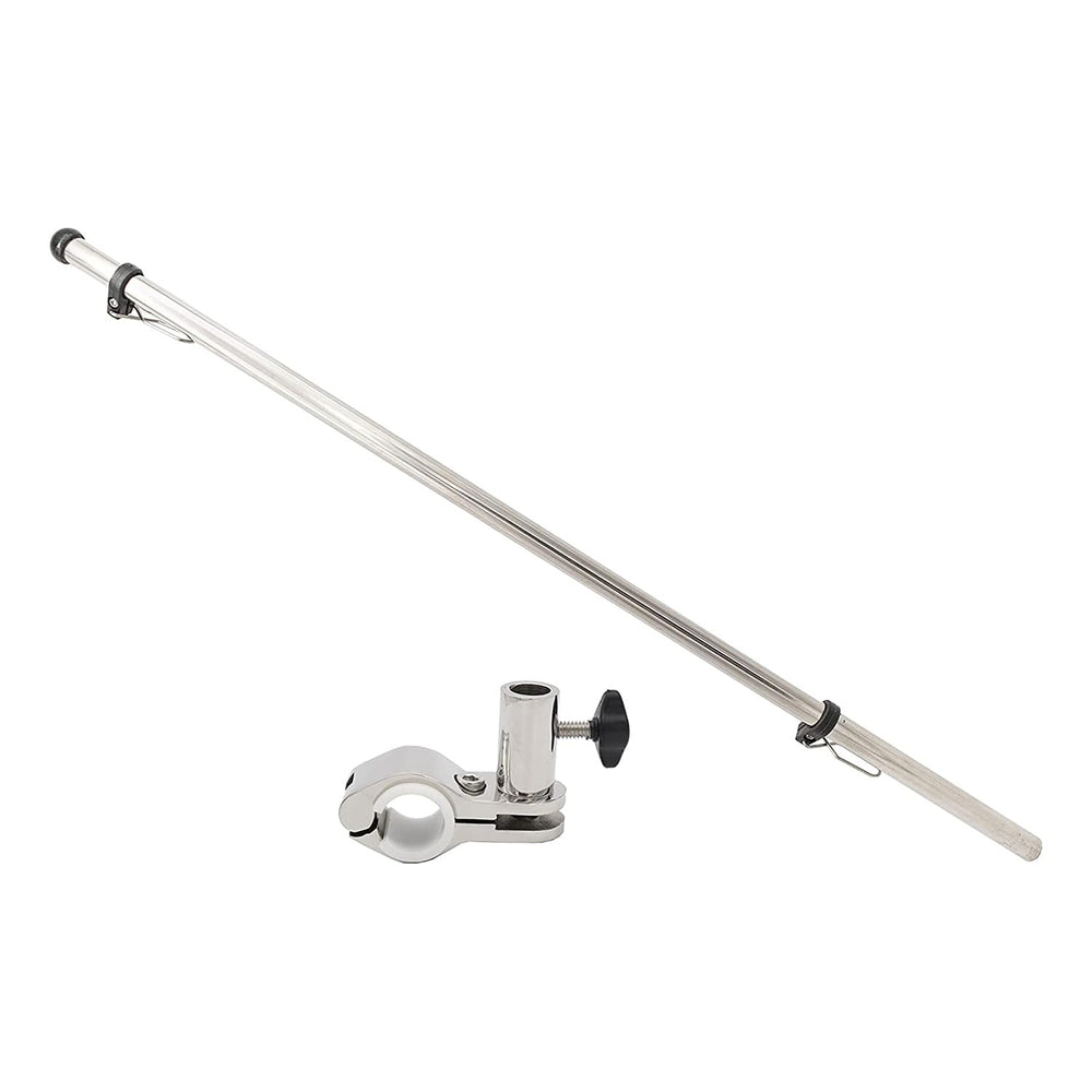 MARINE CITY front view flag pole showing sleek stainless steel design and durability