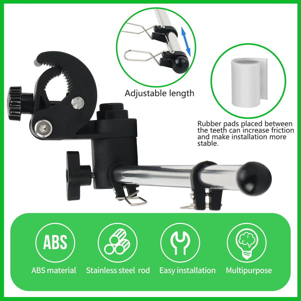 Marinebaby clamp closeup showing secure rail grip and corrosion resistance